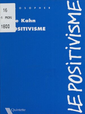 cover image of Le Positivisme